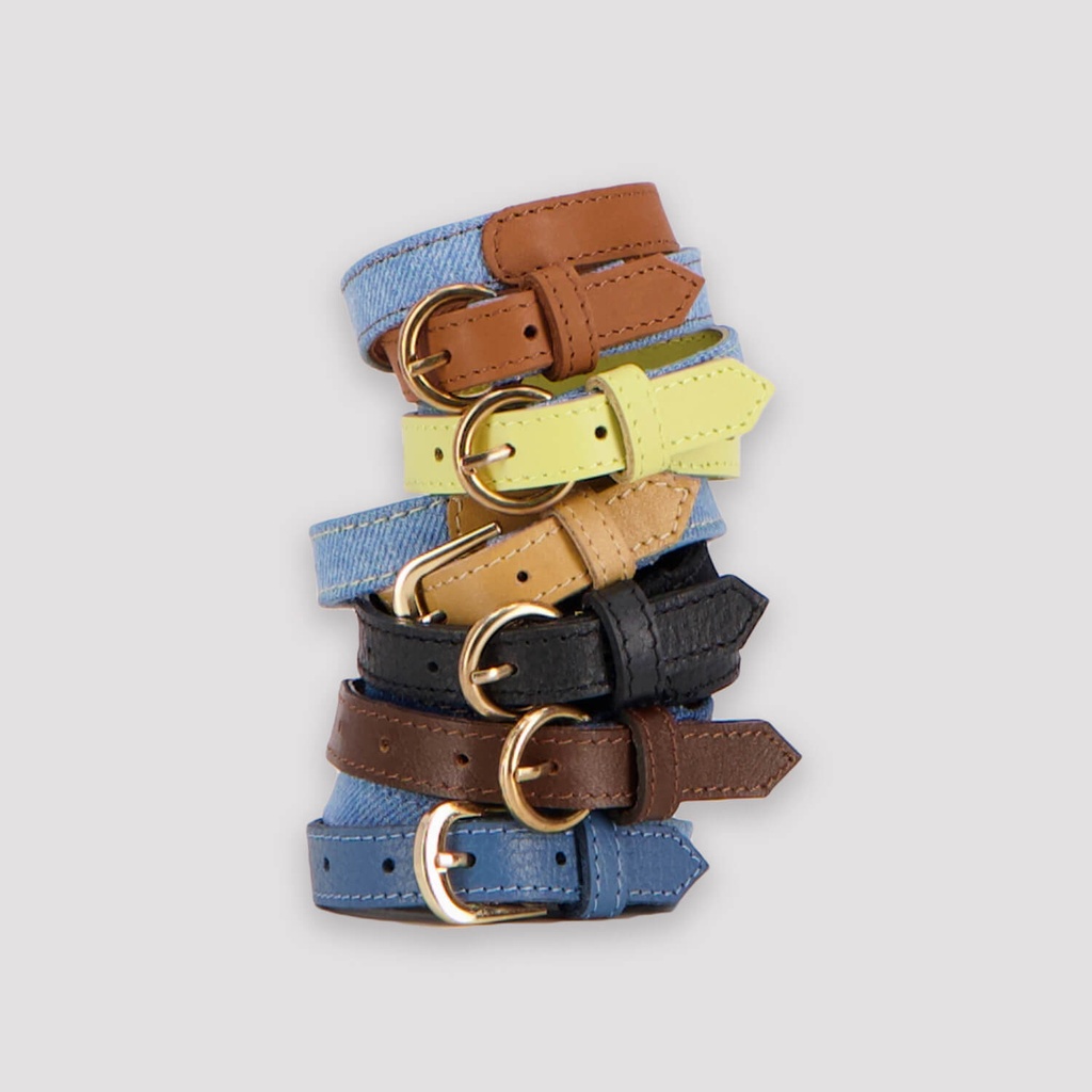 Bracelet unisex en cuir et denim