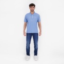 Polo délavé homme manches courtes avec broderie