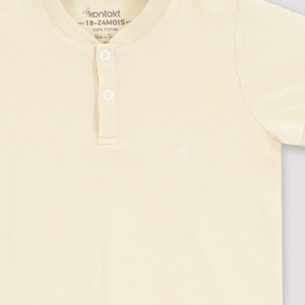 Polo bébé col mao avec broderie