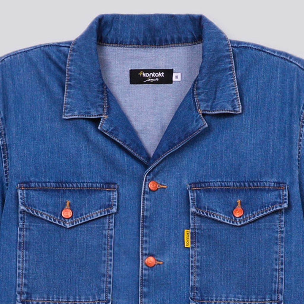 Chemise homme manches courtes en jeans - SHOKRI