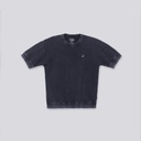 Sweat garçon manches courtes délavé avec logo