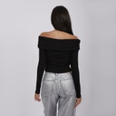 T-shirt femme manches longues col bateau