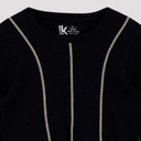 T-shirt crop côtelé femme manches longues avec flat lock