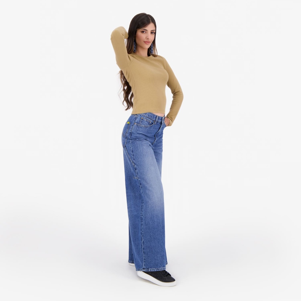 Carpenter wide leg femme en jeans -KARIMA 3.0