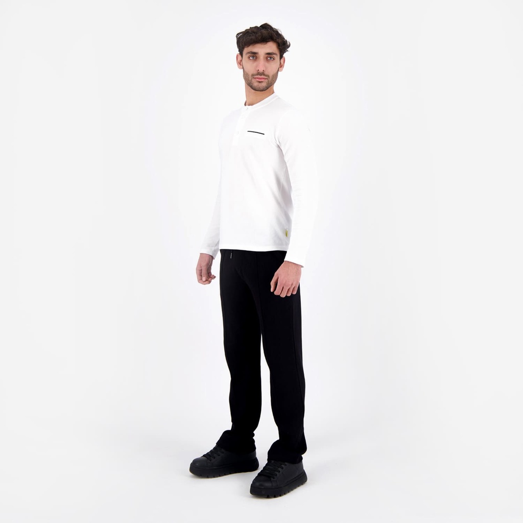 Pantalon chino  homme en piqué jambe droite
