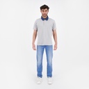 Polo homme manches courtes  avec col en denim