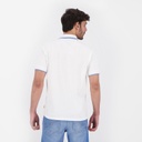 Polo homme manches courtes avec poche passepoilée