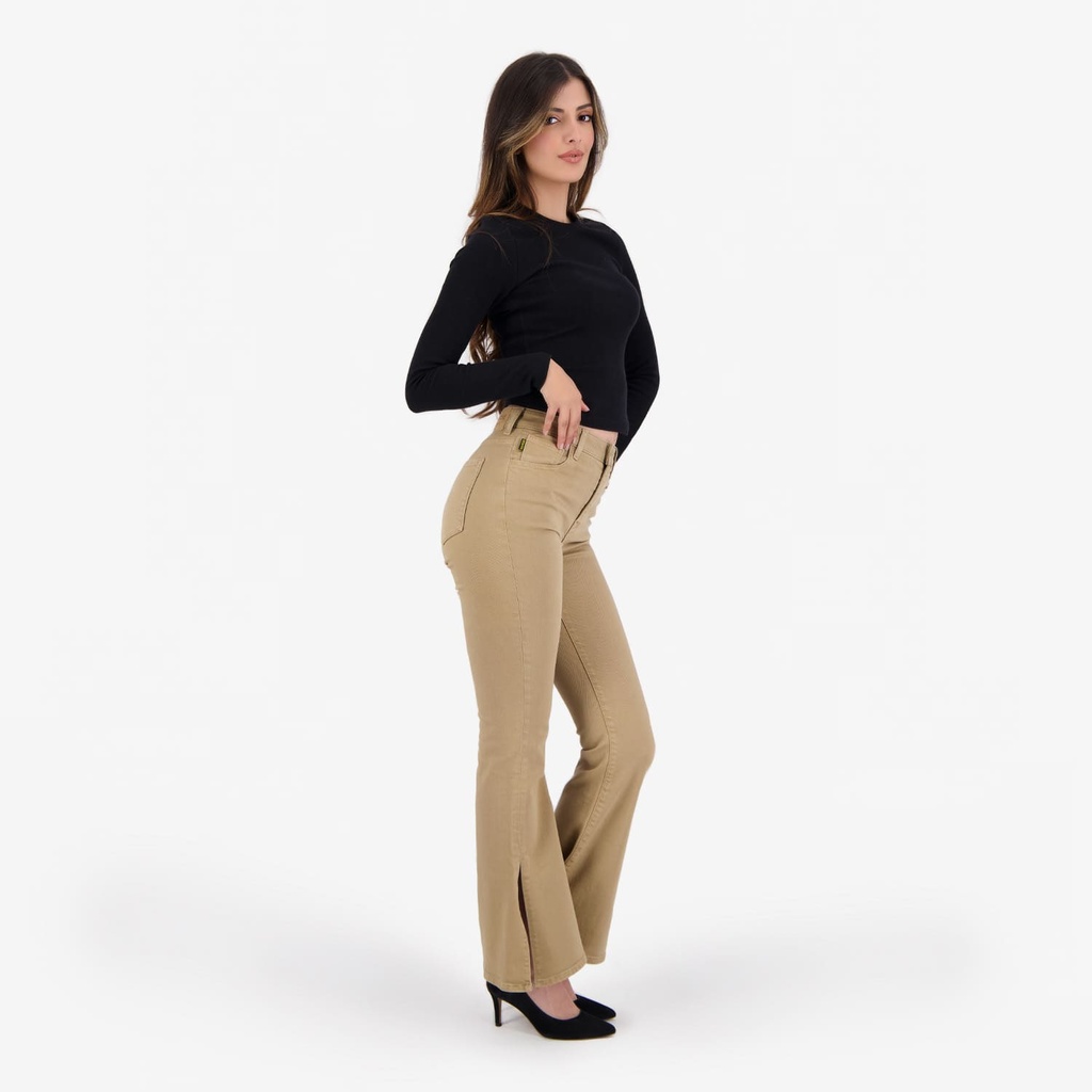 Flare jeans femme avec fentes côté -FERYEL 3.0