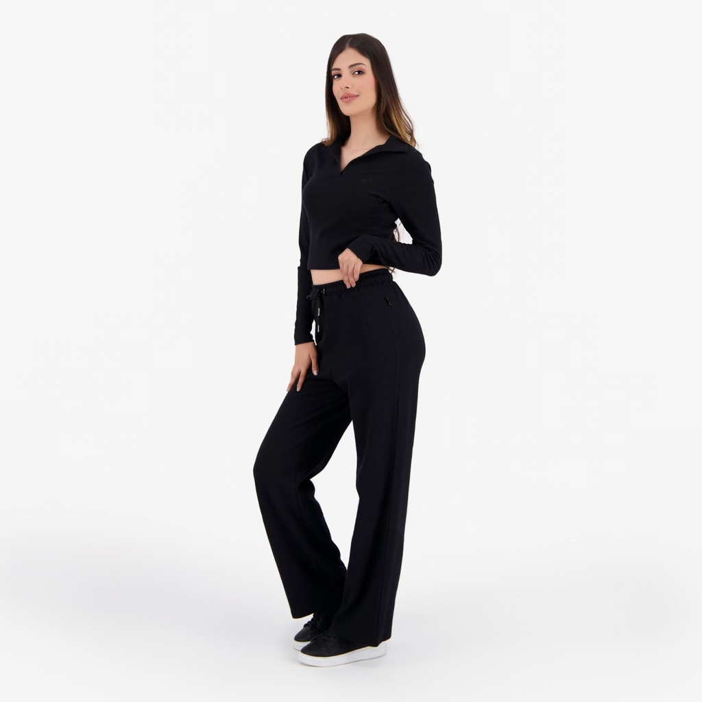 Pantalon côtelé femme wide leg