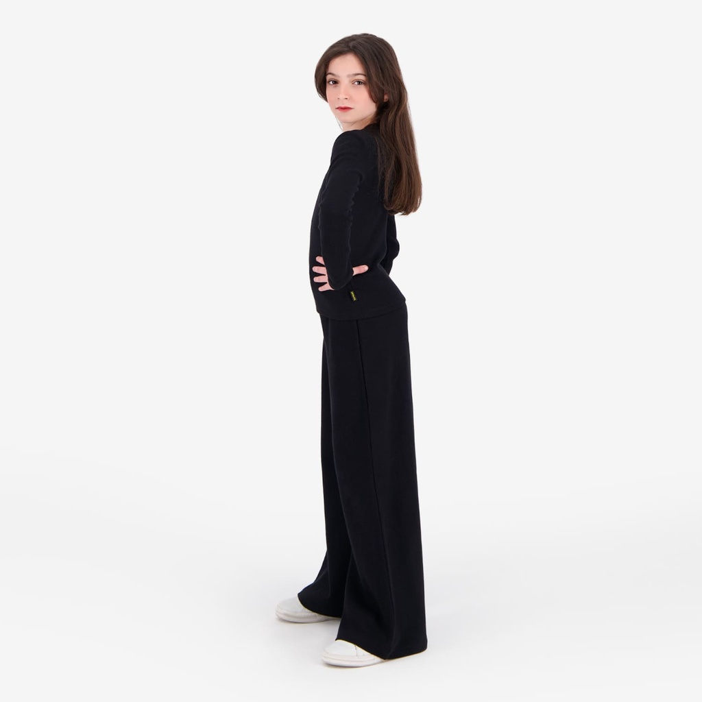 Pantalon côtelé fille wide leg