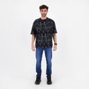 T-shirt oversized homme manches courtes imprimé all over