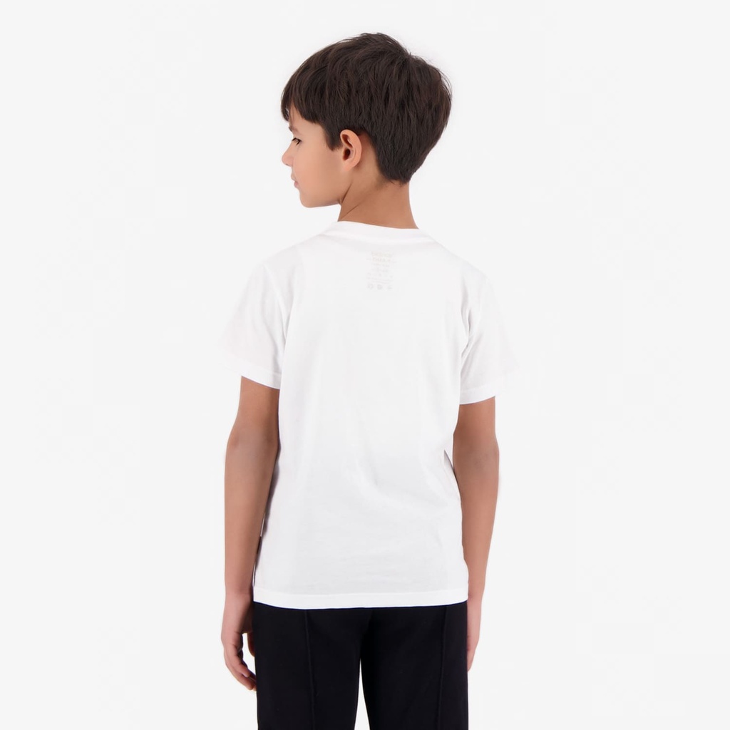 T-shirt garçon manches courtes col tunisien avec poche passepoilée