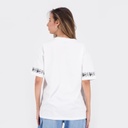 T-shirt oversized femme manches courtes avec des formes aux manches