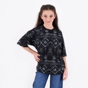 T-shirt oversized unisexe enfant manches courtes imprimé all over