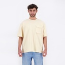 T-shirt oversized homme manches courtes avec poche soufflet