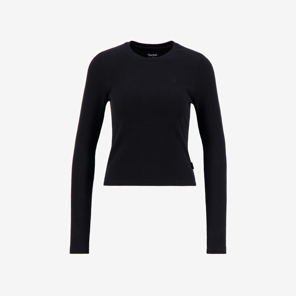 T-shirt côtelé femme manches longues