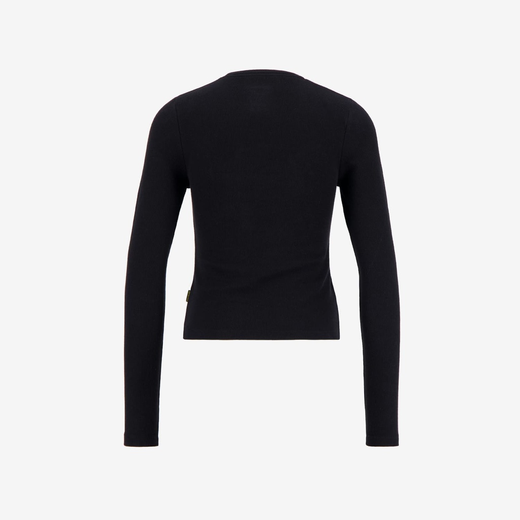 T-shirt côtelé femme manches longues