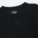 T-shirt côtelé fille manches longues  avec cut out lapin