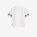 T-shirt oversized fille manches courtes avec des formes aux manches