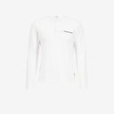 T-shirt homme manches longues col tunisien  et poche passepoilée