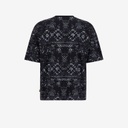 T-shirt oversized homme manches courtes imprimé all over