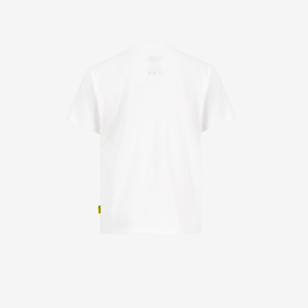 T-shirt garçon manches courtes col tunisien avec poche passepoilée