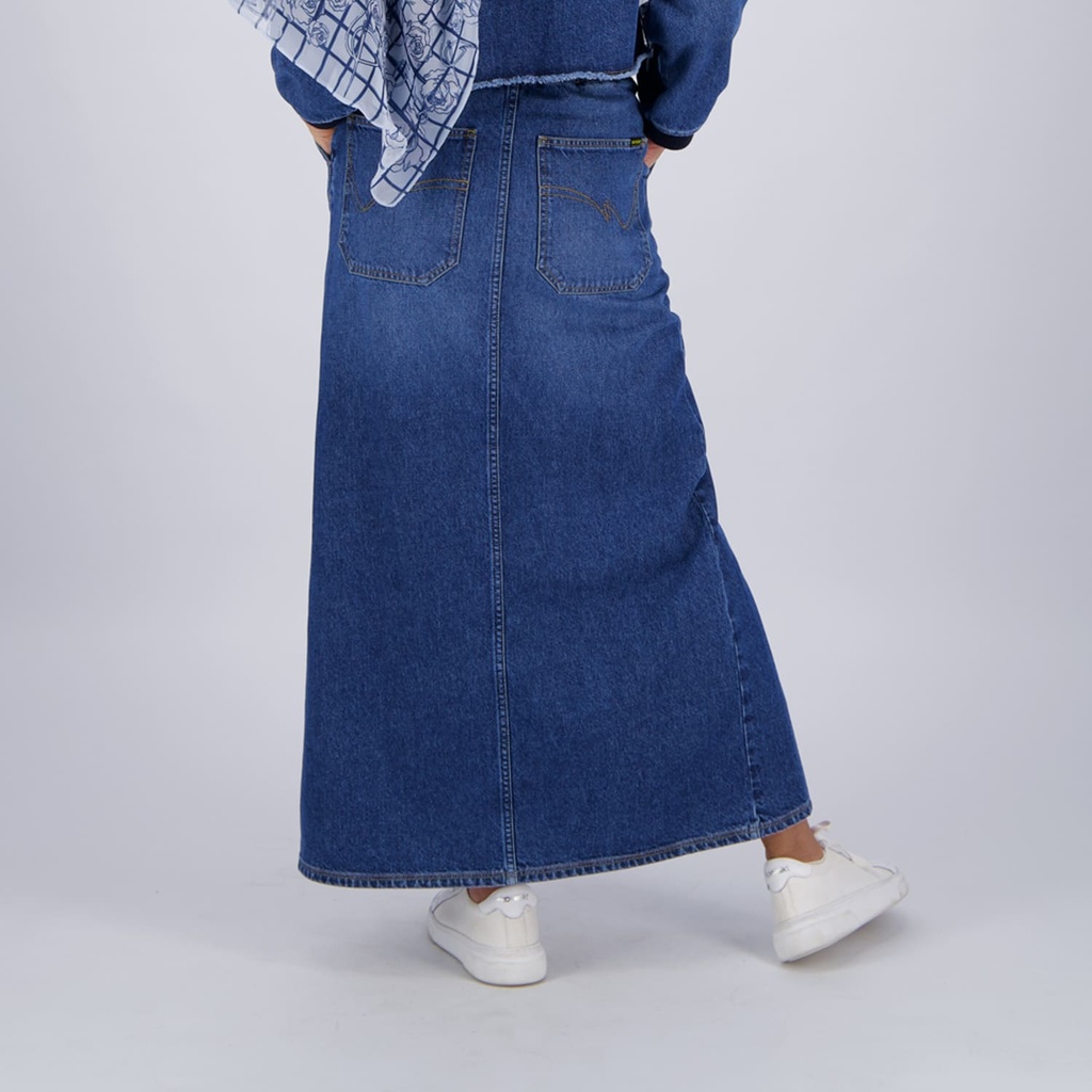 Jupe maxi femme en jeans- MYRIAM
