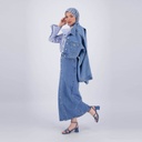 Cropped jacket femme avec manches larges en jeans - KINDA 2.0