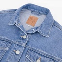 Cropped jacket femme avec manches larges en jeans - KINDA 2.0