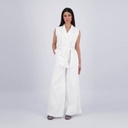 Blazer croisé femme sans manches-SAHAR