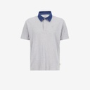 Polo homme manches courtes  avec col en denim