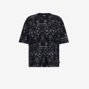 T-shirt oversized unisexe enfant manches courtes imprimé all over