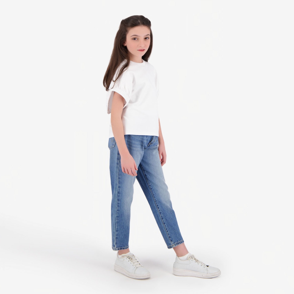 Sweat fille sans manches avec broderie