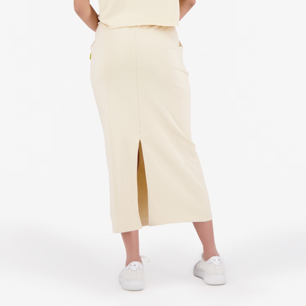 Jupe midi femme avec bande à la taille croisée