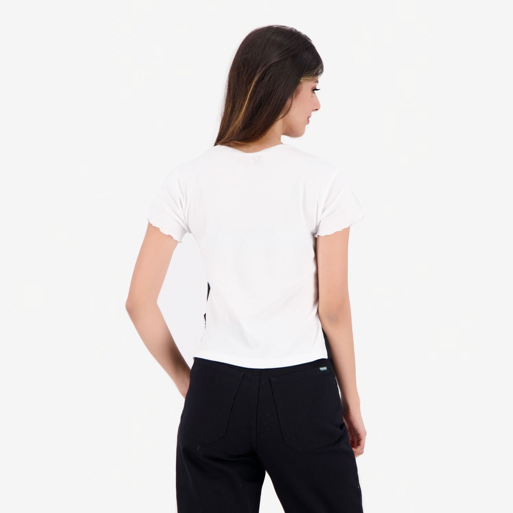 T-shirt femme manches courtes avec  noeuds sur le cotés