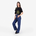 T-shirt sur taille femme manches courtes FLEURS