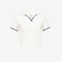 Polo côtelé femme manches courtes