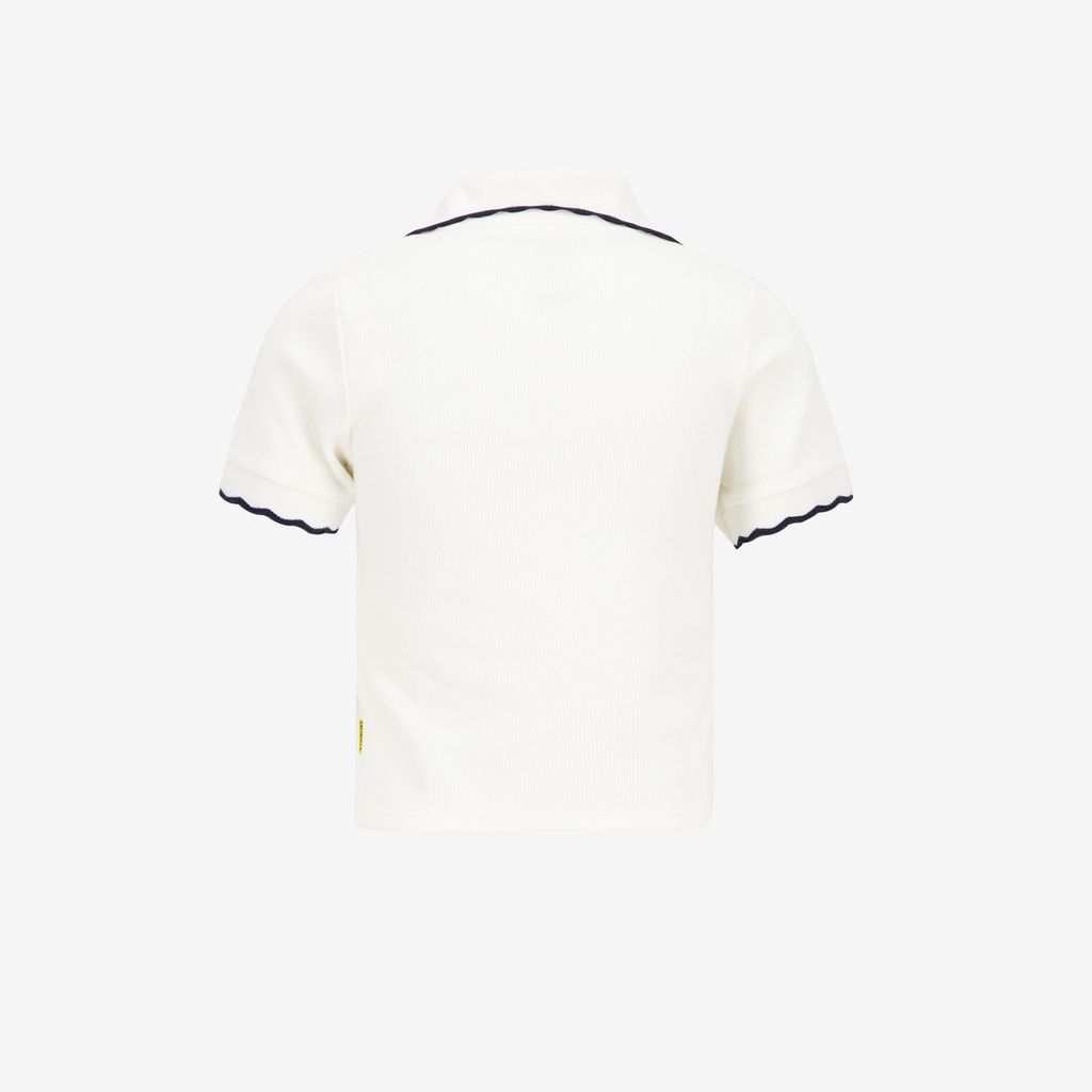 Polo côtelé femme manches courtes