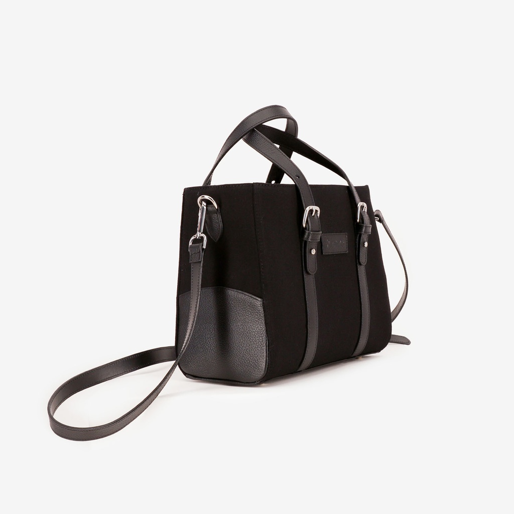 Mini cabas femme en jeans et cuir