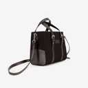 Mini cabas femme en jeans et cuir