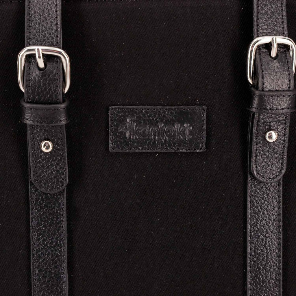 Mini cabas femme en jeans et cuir