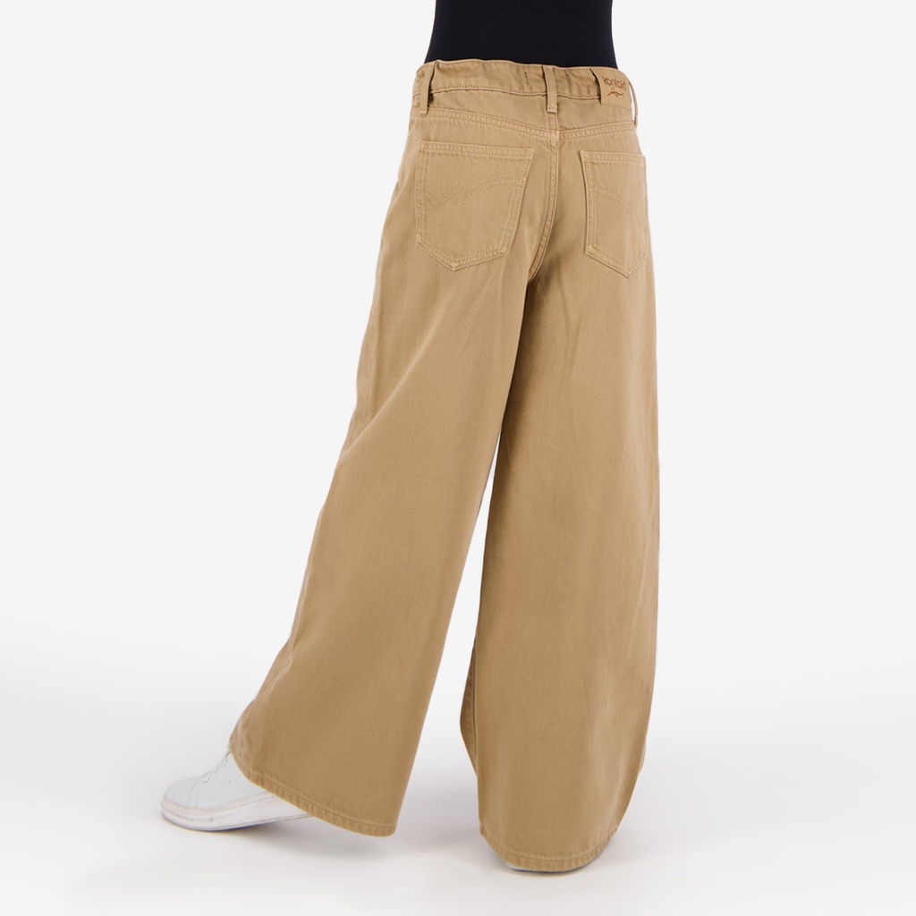 Wide leg fille en jeans