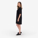 Robe sweat femme manches courtes avec poche plaquée