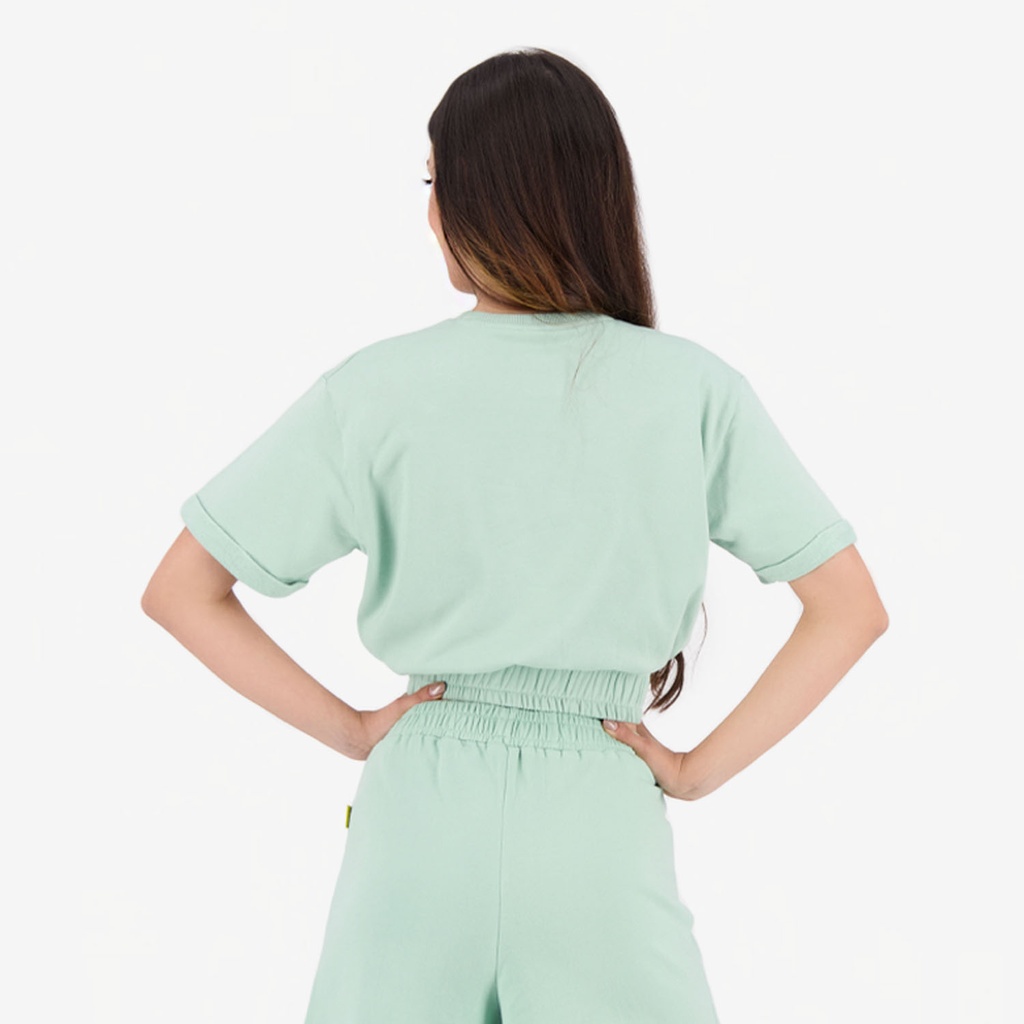 Sweat crop femme manches courtes  bkouly فيتامين