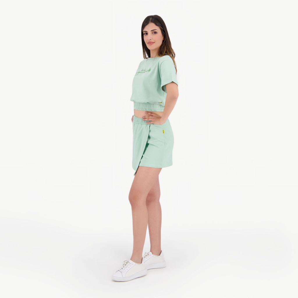 Sweat crop femme manches courtes  bkouly فيتامين