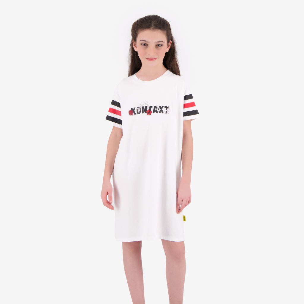 T-shirt robe fille manches courtes  KONTAKT
