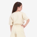 Sweat crop fille manches courte   الوردة لي نحكي عليها