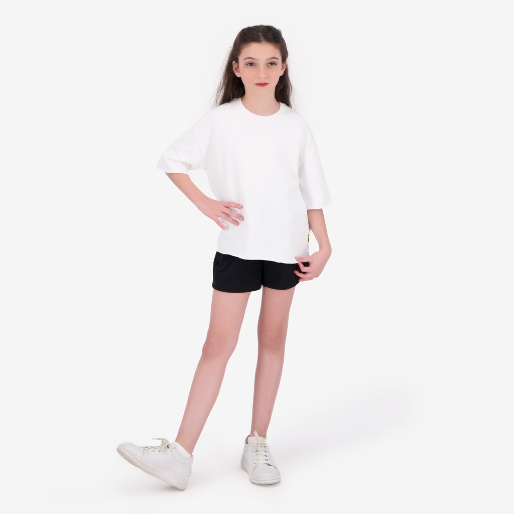 Sweat oversized fille manches courtes