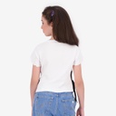 T-shirt fille manches courtes avec  noeuds sur le cotés