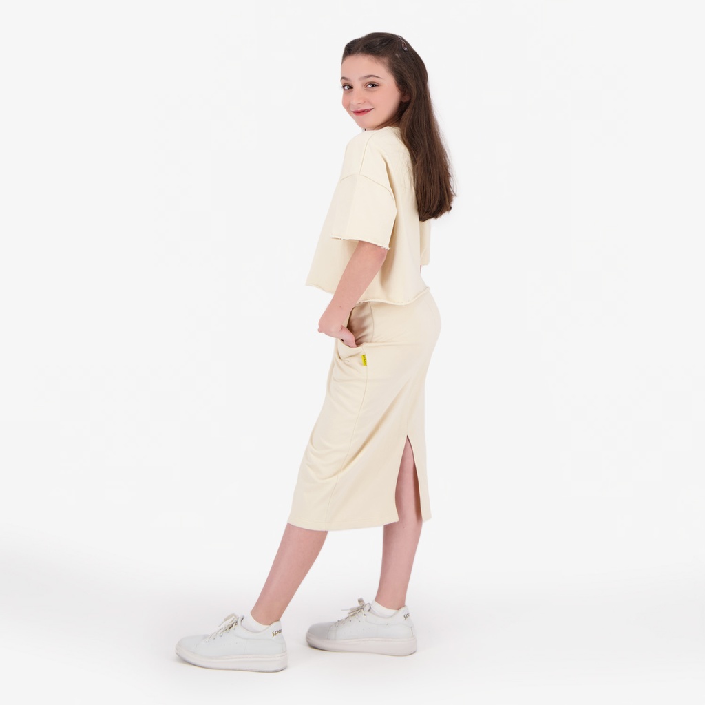 Sweat sur taille fille manches courtes avec pin up